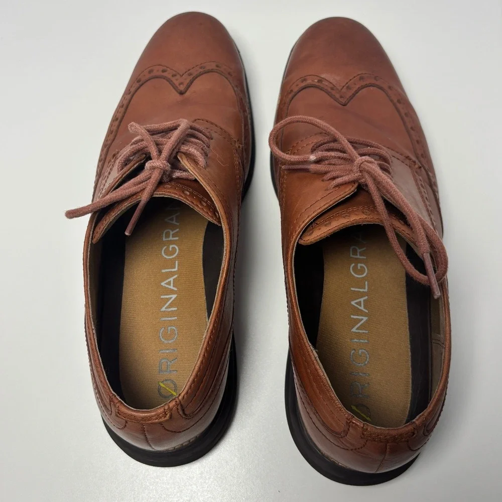 Cole Haan Original Grand Mens 11M Wingtip Oxford  Brown Leather C26472‎
